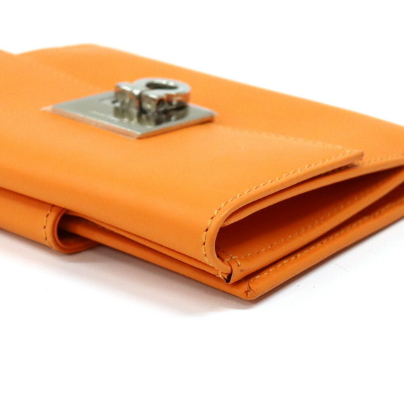 Salvatore Ferragamo Double hook Wallet Orange - Picture 3 of 8